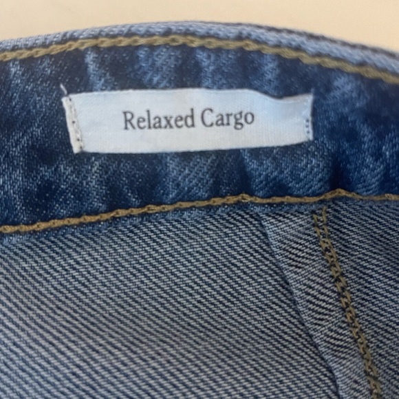 Cotton On Relaxed Cargo Jeans Nordic Blue Size 36 Vintage Fit Denim - Picture 7 of 10